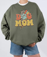 Retro Leopard Dog Mom Shirt – Trendy Animal Print Dog Mom Comfort Colors® Tee or Sweatshirt