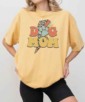 Retro Leopard Dog Mom Shirt – Trendy Animal Print Dog Mom Comfort Colors® Tee or Sweatshirt - Woven Mama