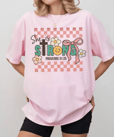 Retro She Is Strong Proverbs 31:25 Shirt – Christian Faith Tee or Sweatshirt for Women - Woven Mama