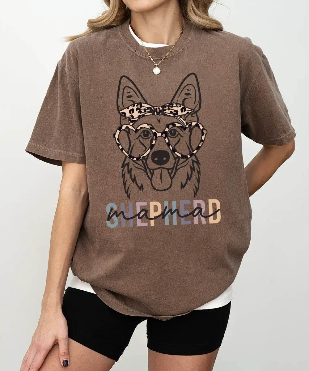 Shepherd Mama Shirt – Cute Dog Mom Comfort Colors® Tee or Sweatshirt - Woven Mama