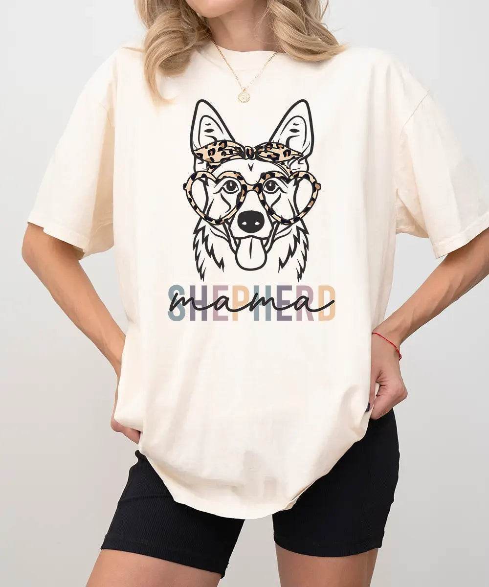 Shepherd Mama Shirt – Cute Dog Mom Comfort Colors® Tee or Sweatshirt - Woven Mama