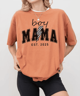Custom Boy Mama T-Shirt – Personalized Year “Est.” Comfort Colors® Tee - Woven Mama