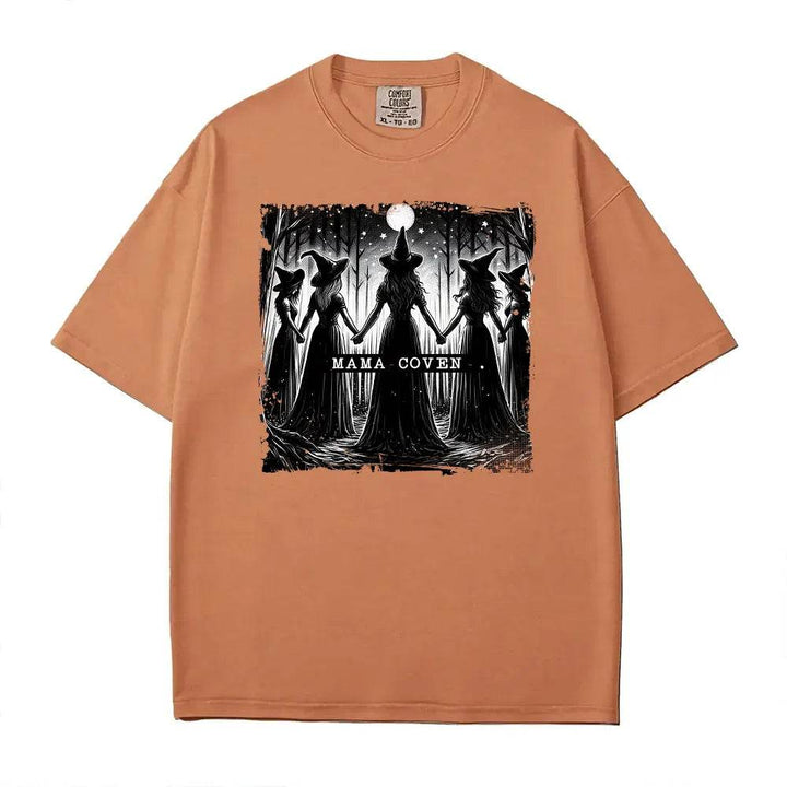 Mama Coven Halloween Comfort Colors T-Shirt or Crewneck Sweatshirt – Witchy Mom Shirt - Woven Mama