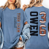 Custom Football T-Shirt or Sweatshirt – Personalized Name & Number - Woven Mama