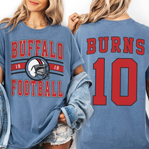 Custom Football T-Shirt or Sweatshirt – Personalized Team Name, Year, Player Name & Number - Woven Mama