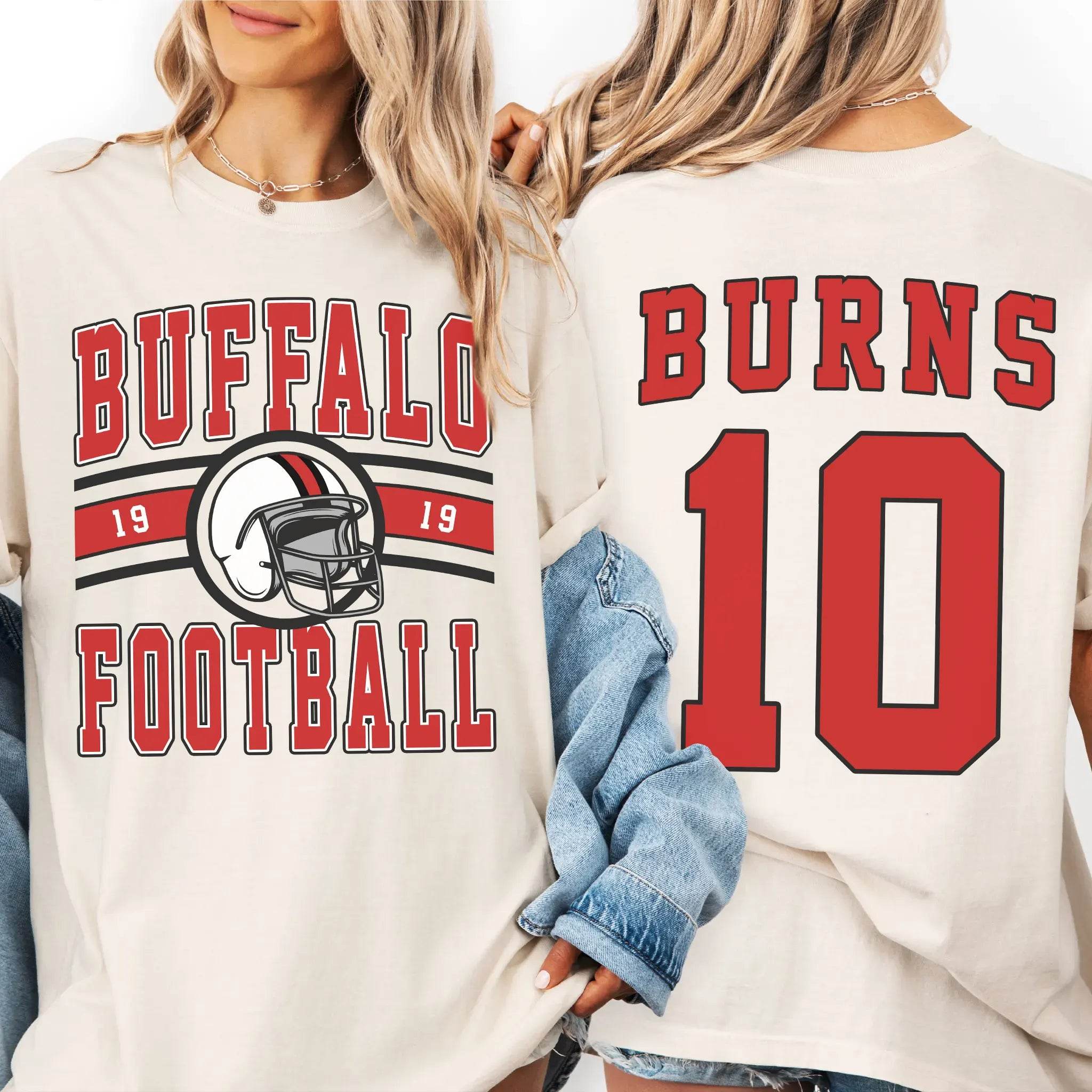 Custom Football T-Shirt or Sweatshirt – Personalized Team Name, Year, Player Name & Number - Woven Mama