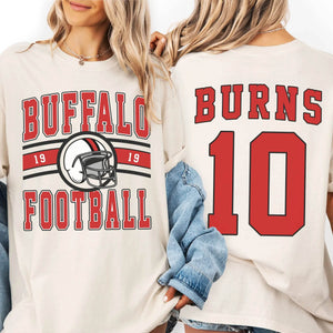 Custom Football T-Shirt or Sweatshirt – Personalized Team Name, Year, Player Name & Number - Woven Mama