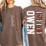 Custom Football T-Shirt or Sweatshirt – Personalized Name & Number - Woven Mama