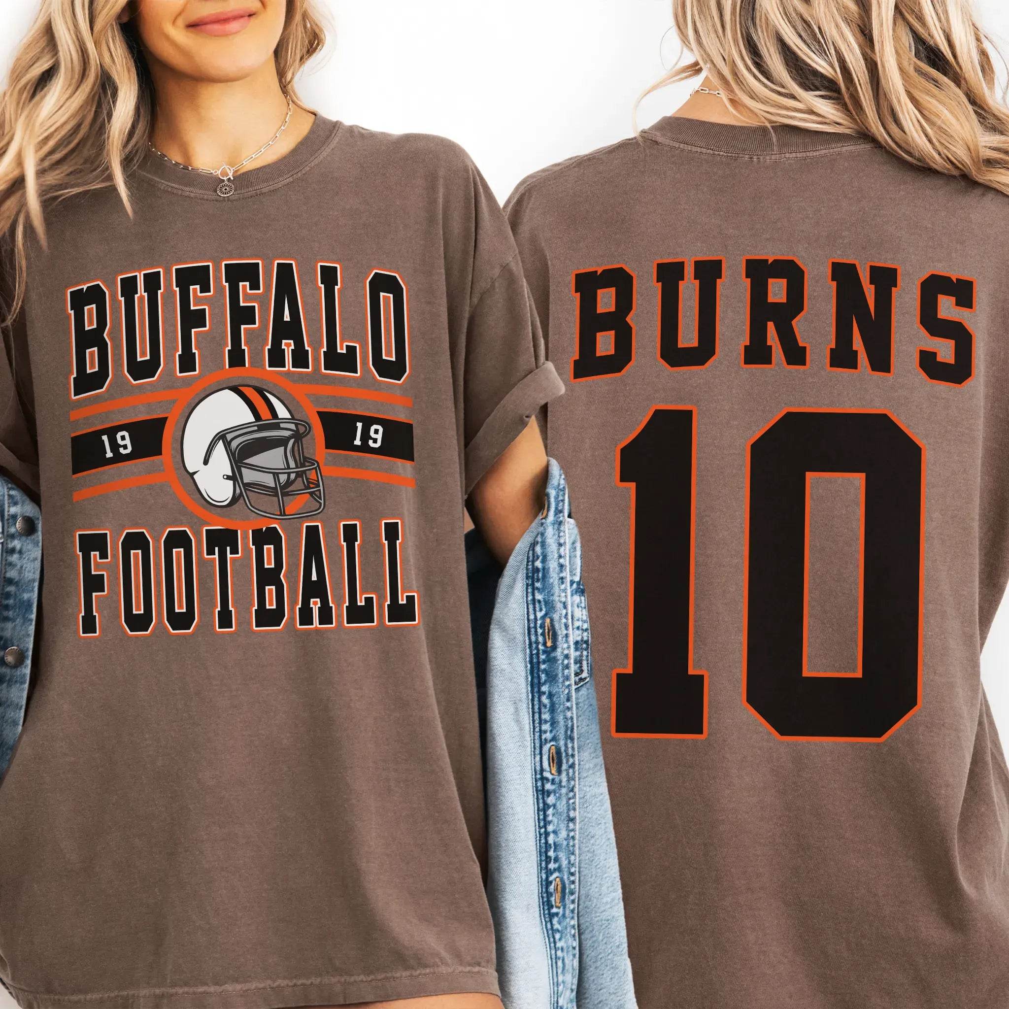 Custom Football T-Shirt or Sweatshirt – Personalized Team Name, Year, Player Name & Number - Woven Mama