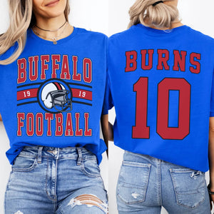 Custom Football T-Shirt or Sweatshirt – Personalized Team Name, Year, Player Name & Number - Woven Mama