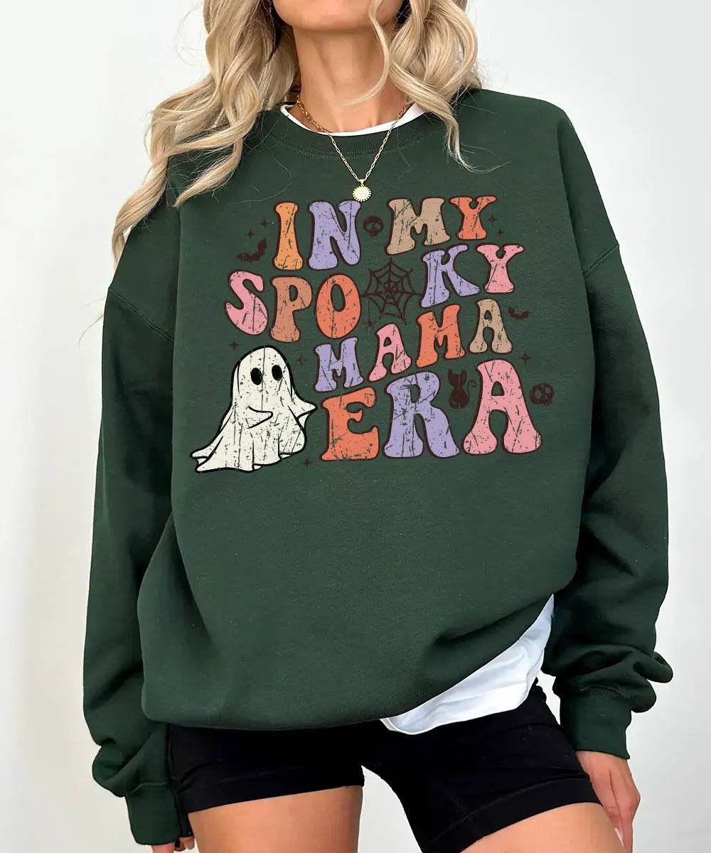 In My Spooky Mama Era Comfort Colors® T-Shirt or Crewneck Sweatshirt - Woven Mama